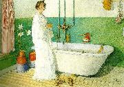 Carl Larsson lisbeth -badrummet painting